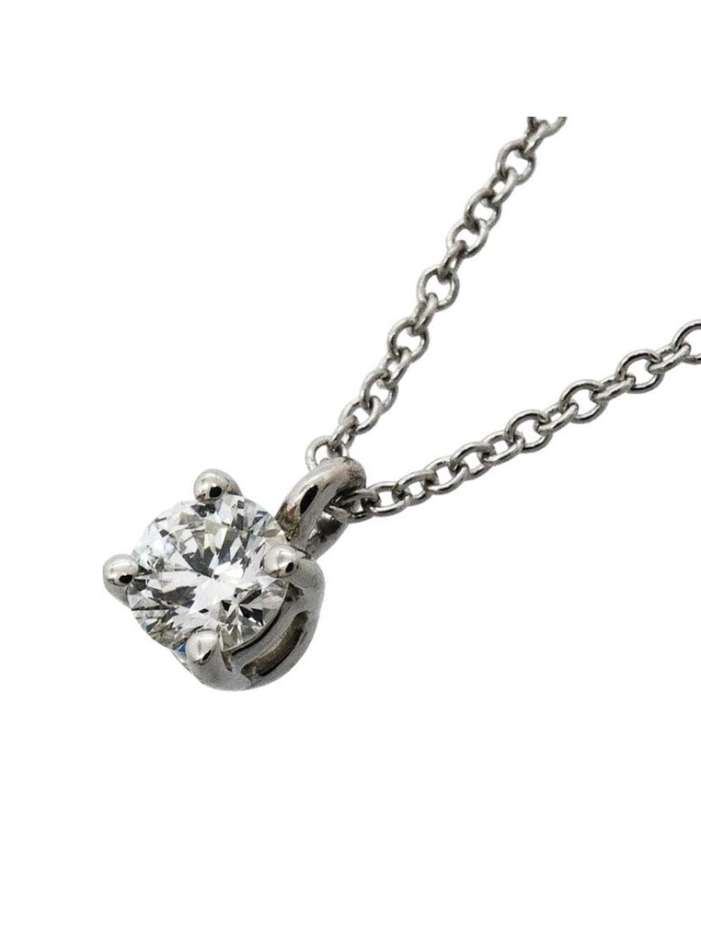 Tiffany & Co Necklace Solitaire Platinum Diamond